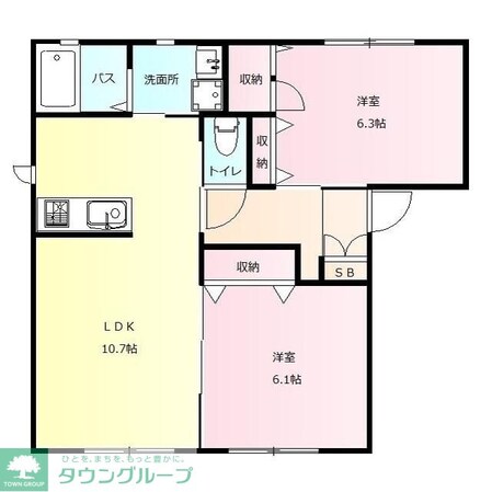 ツインバード Aの物件間取画像
